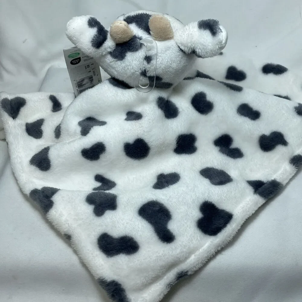 Carter's Spotted COW Security Blanket Baby Plush  Lovey Toy with tags 13x13